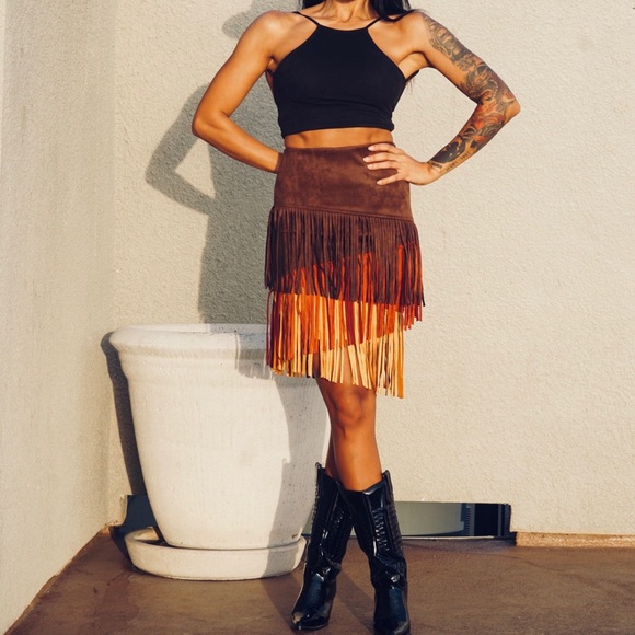 Country fringe skirt Clearance